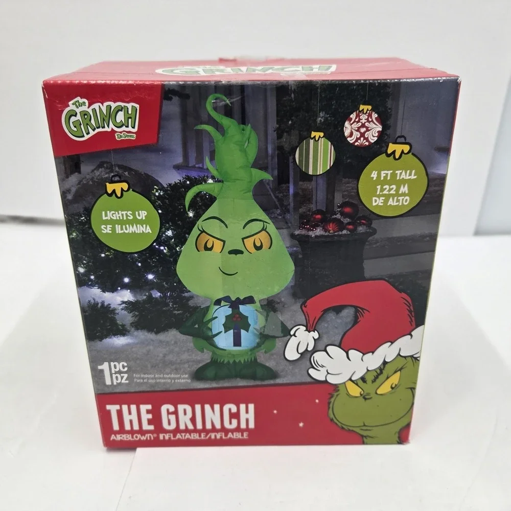 Gemmy 4ft The Grinch Christmas Inflatable LED Light Up Yard Decor New